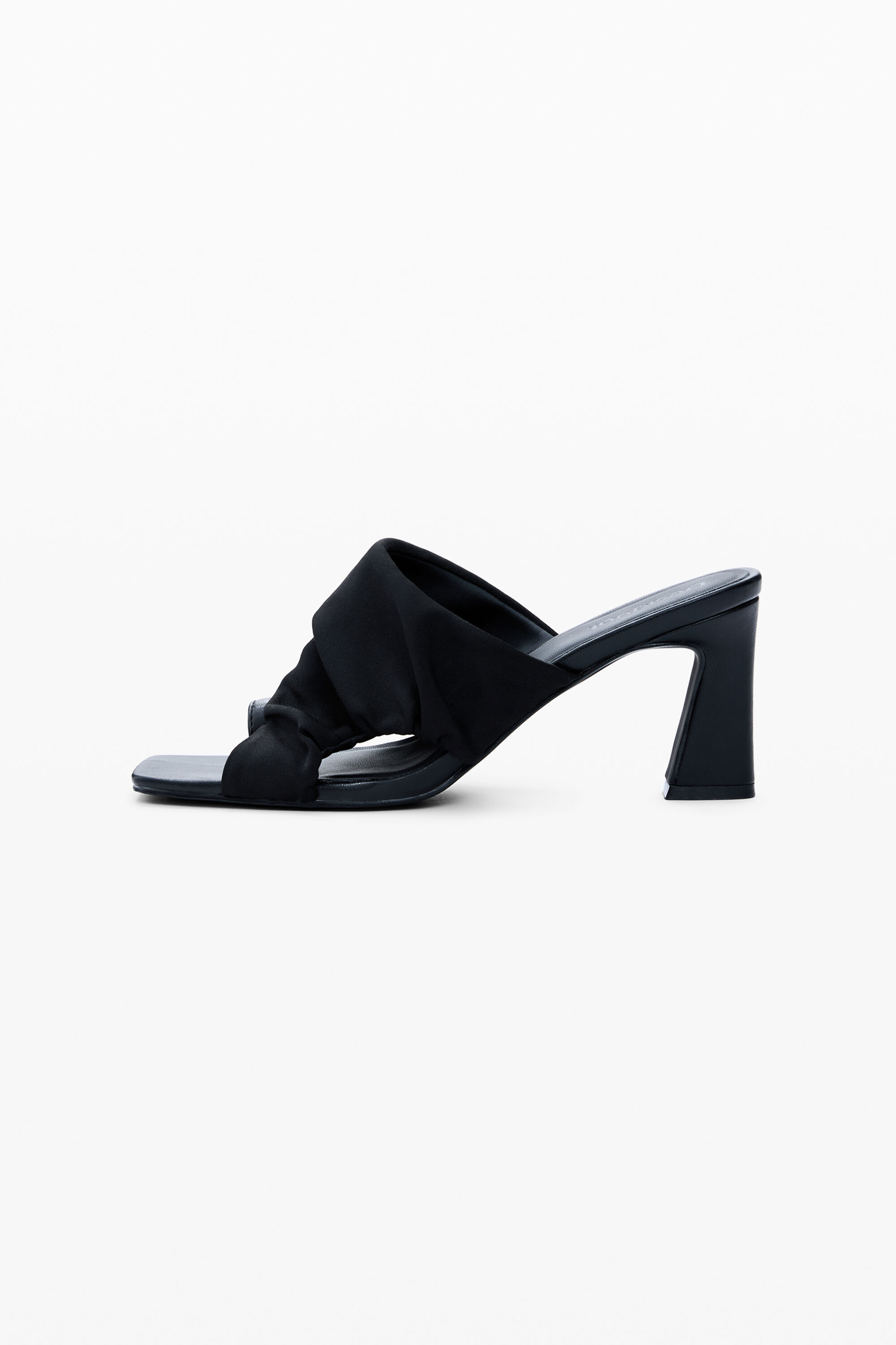Sandalia cut-out, Mujer, Elastano, Negro, 36
