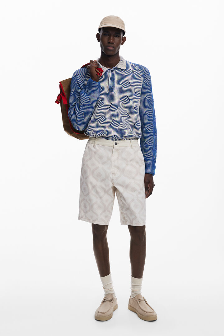 Heathered polo sweater | Desigual