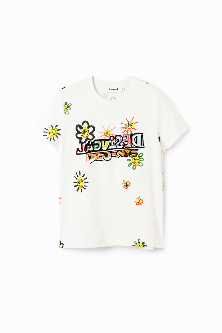 Arty flocked T-shirt | Desigual
