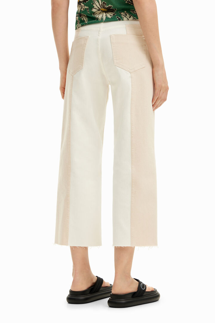 Pantalón cropped a dos tonos | Desigual