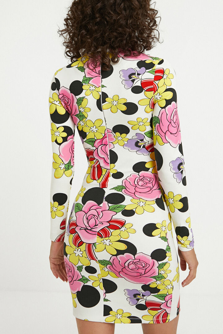 Vestido corto elástico flores | Desigual