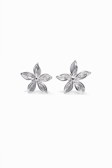 Zalio silver-plated flower earrings | Desigual