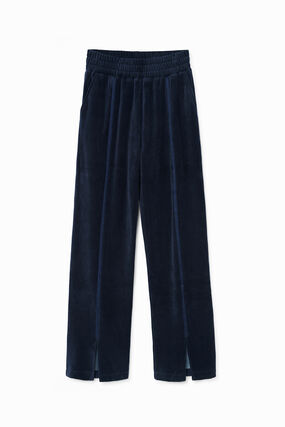 Plush wide trousers