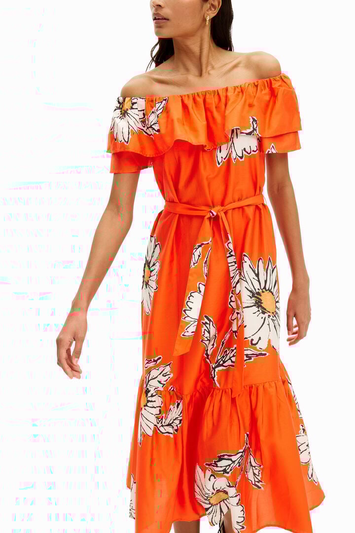 Daisy ruffle midi dress | Desigual