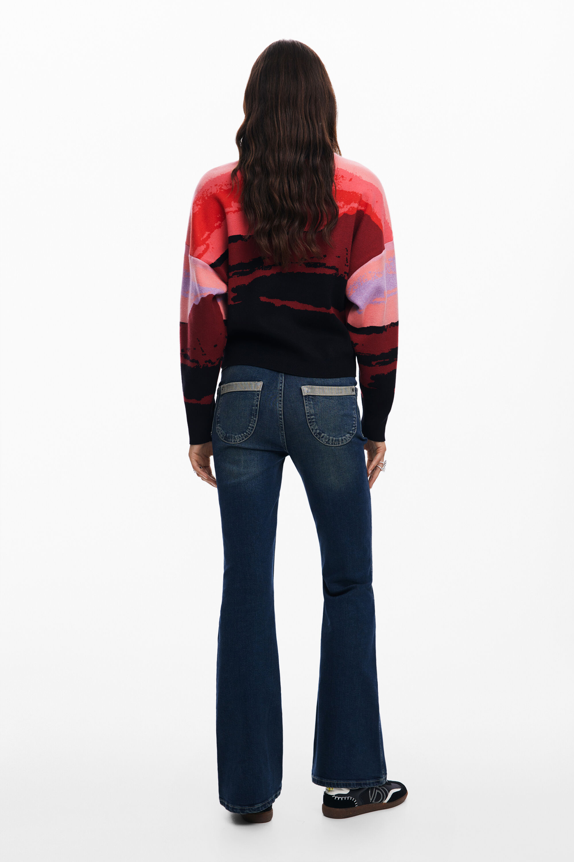 Desigual Women's Sunset Landscape Sweatshirt In Black