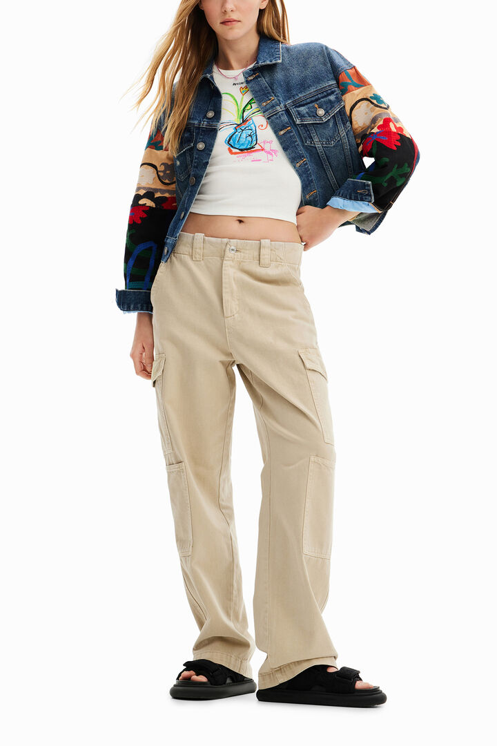 Jaqueta texana trucker ètnica | Desigual