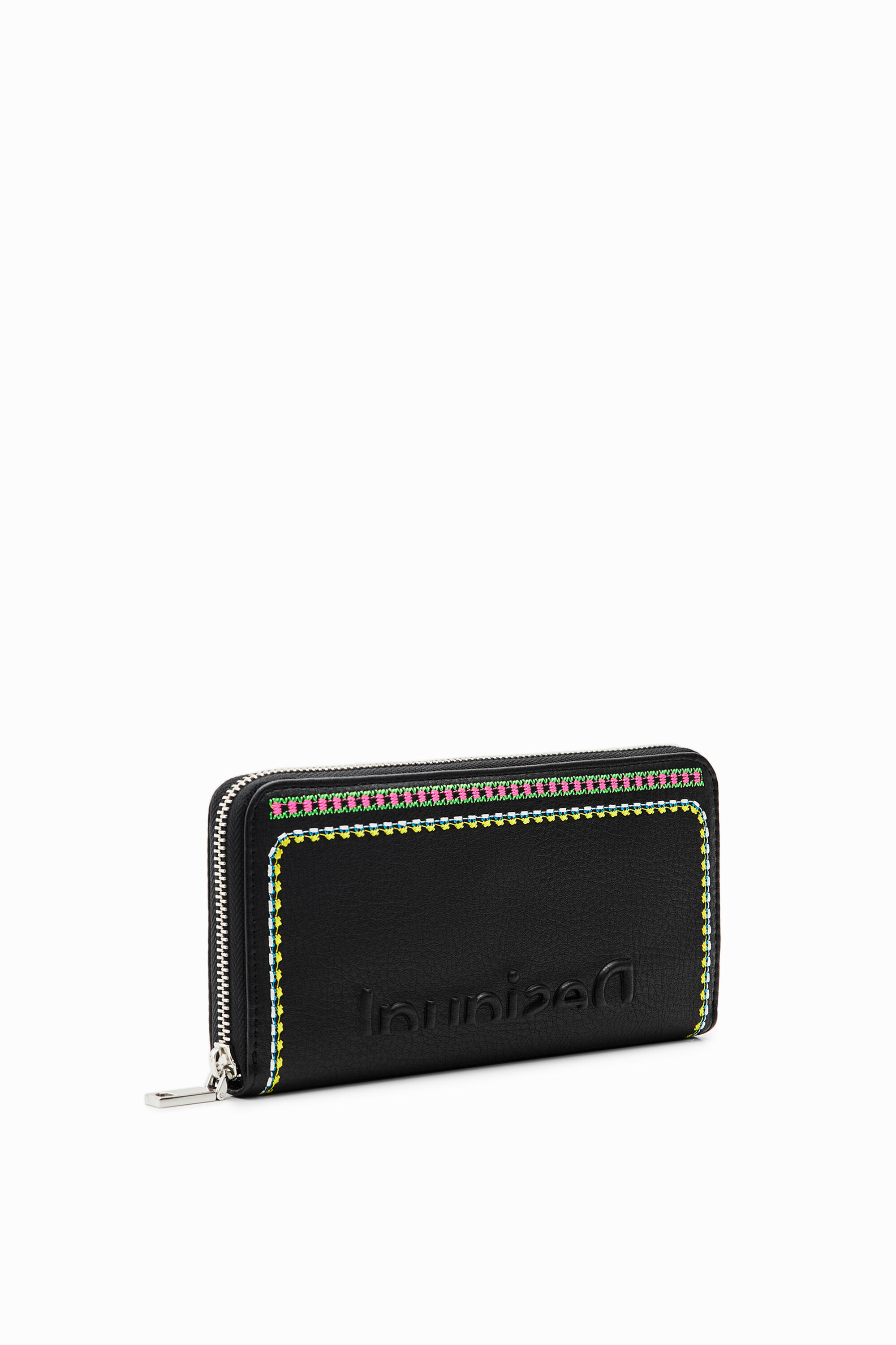 Cartera grande bordados - BLACK - U
