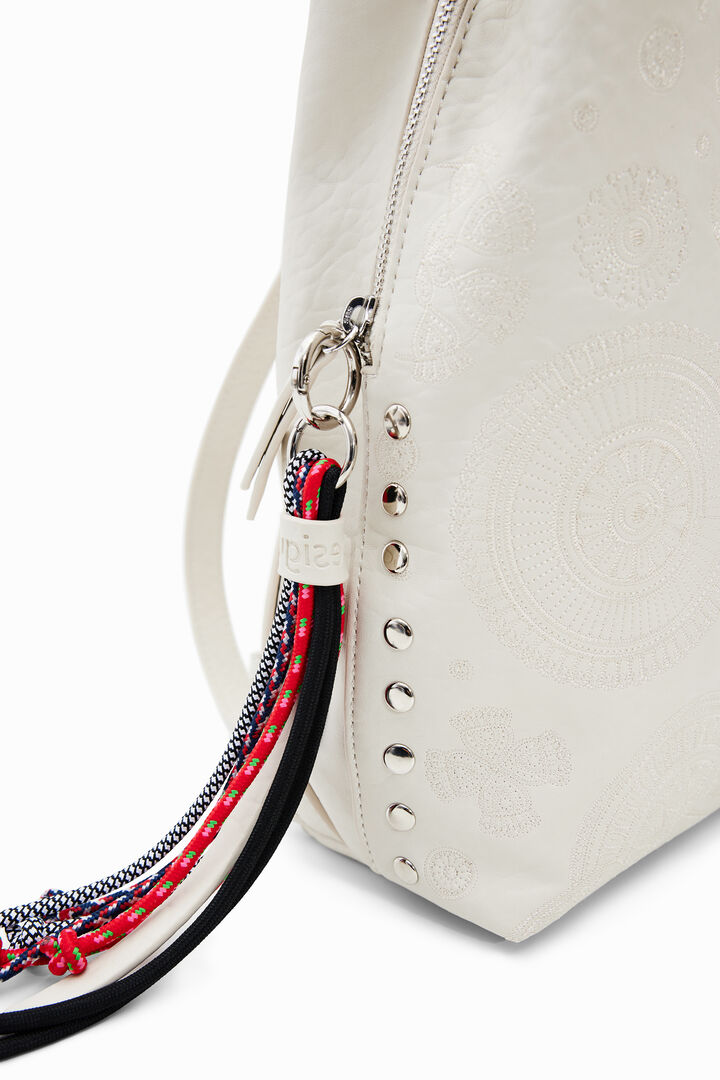 Mochila pequeña efecto piel | Desigual