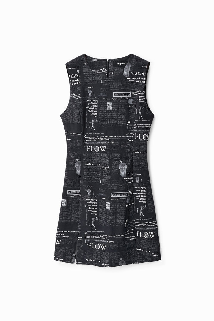 Robe courte ajustée journaux | Desigual