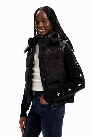 Detachable-sleeve padded jacket | Desigual