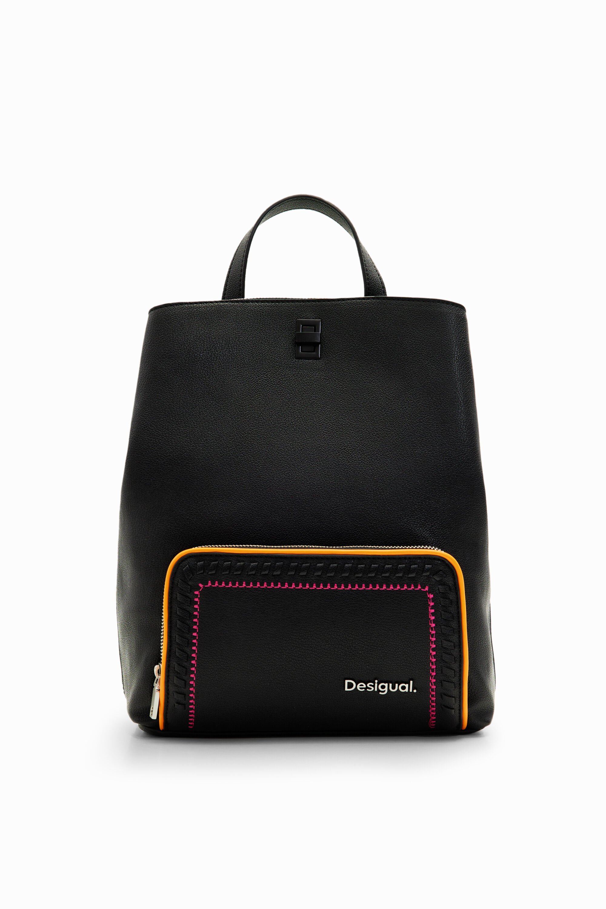 M multi position embroidered backpack