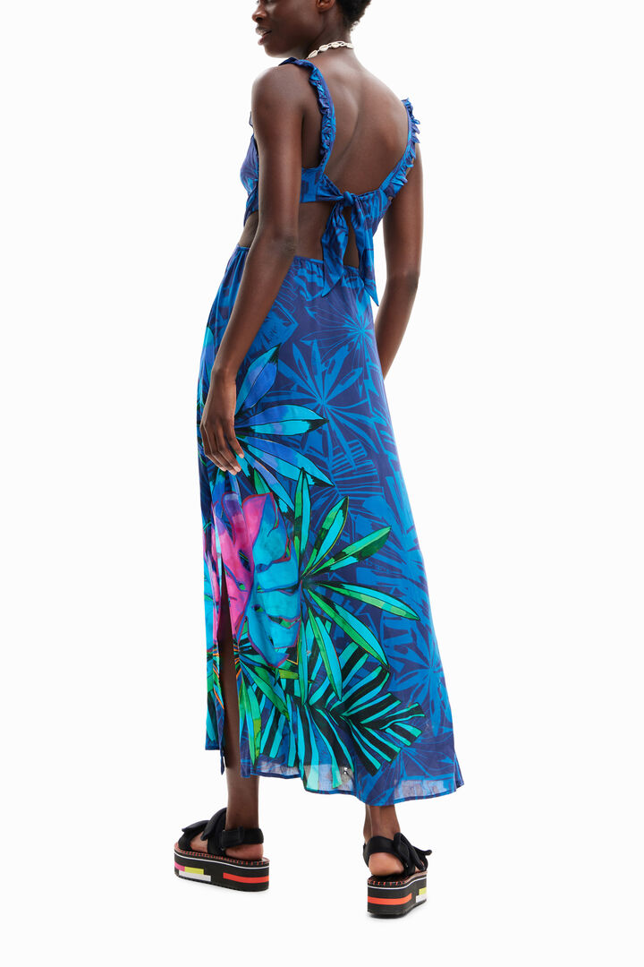 Tropical ruffle midi dress | Desigual