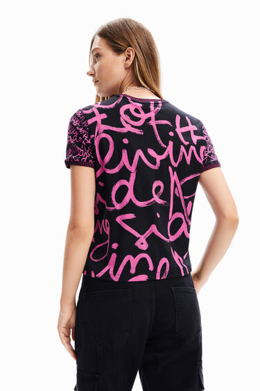 Contrasting message T-shirt | Desigual