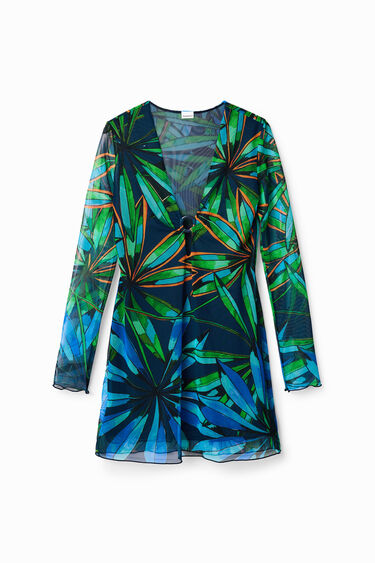 Short tropical cut-out dress | Desigual