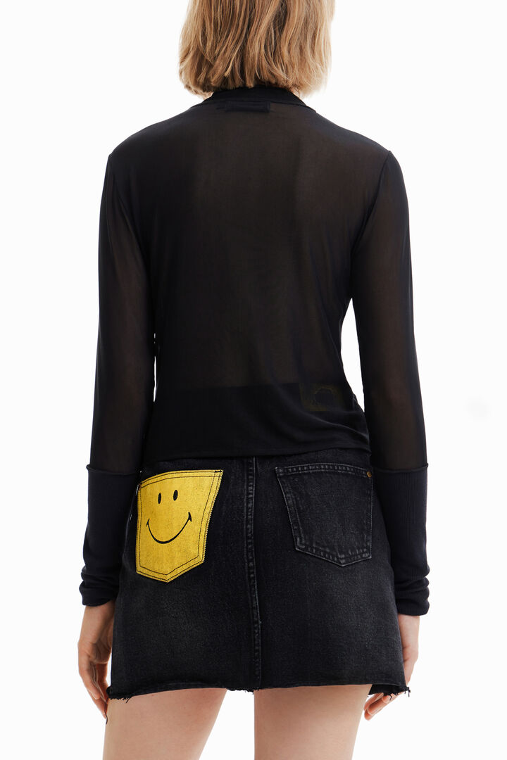 T-shirt met tule en Smiley | Desigual