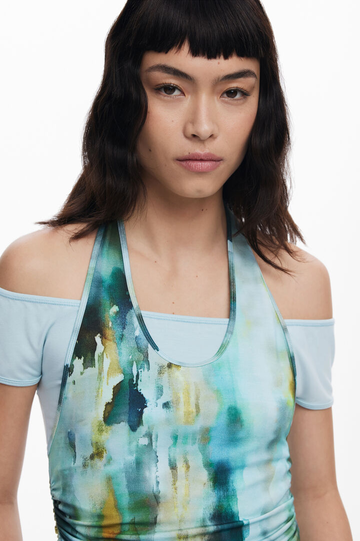 T-shirt with detachable short sleeves | Desigual