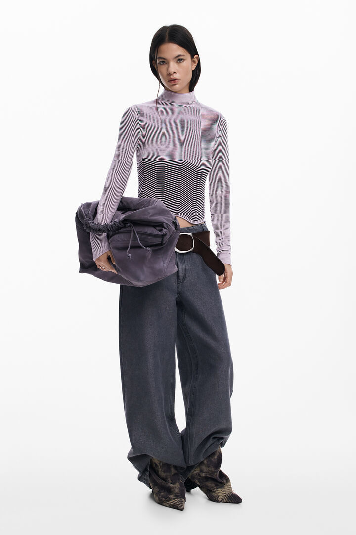 Striped textured sweater | Desigual