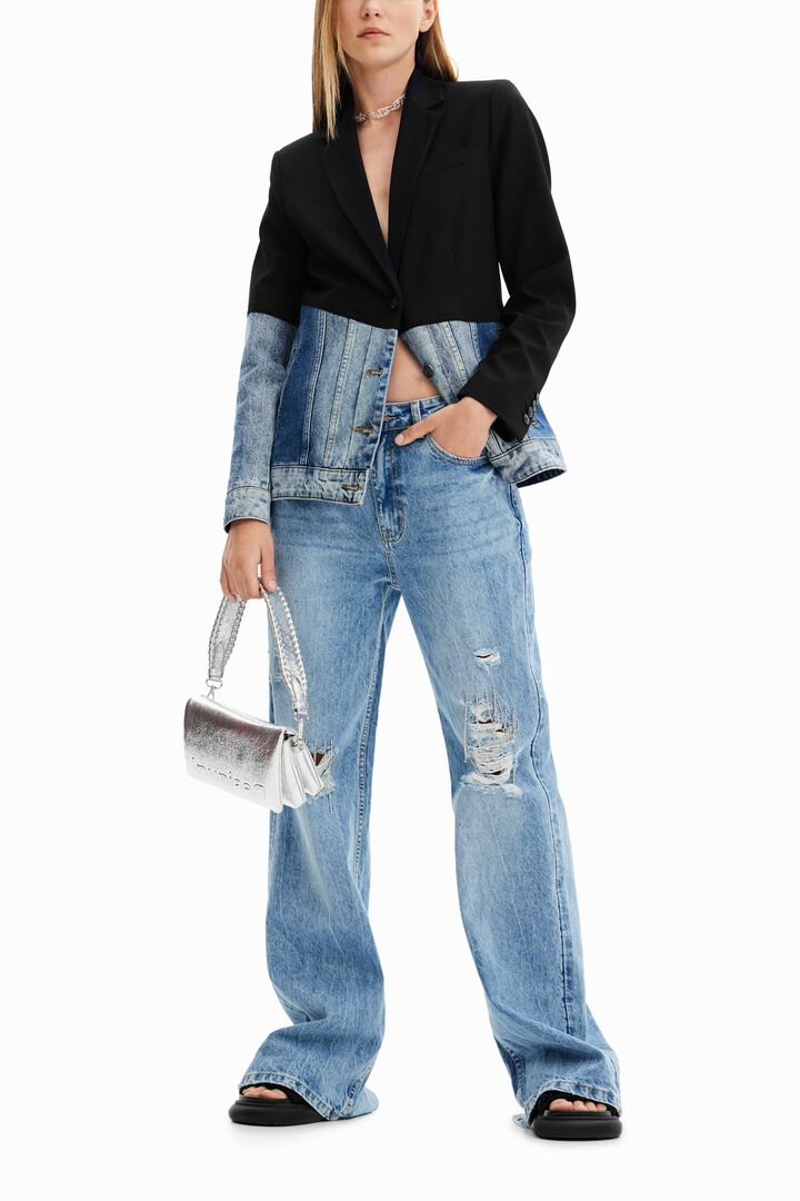 Chaqueta híbrida blazer y denim | Desigual