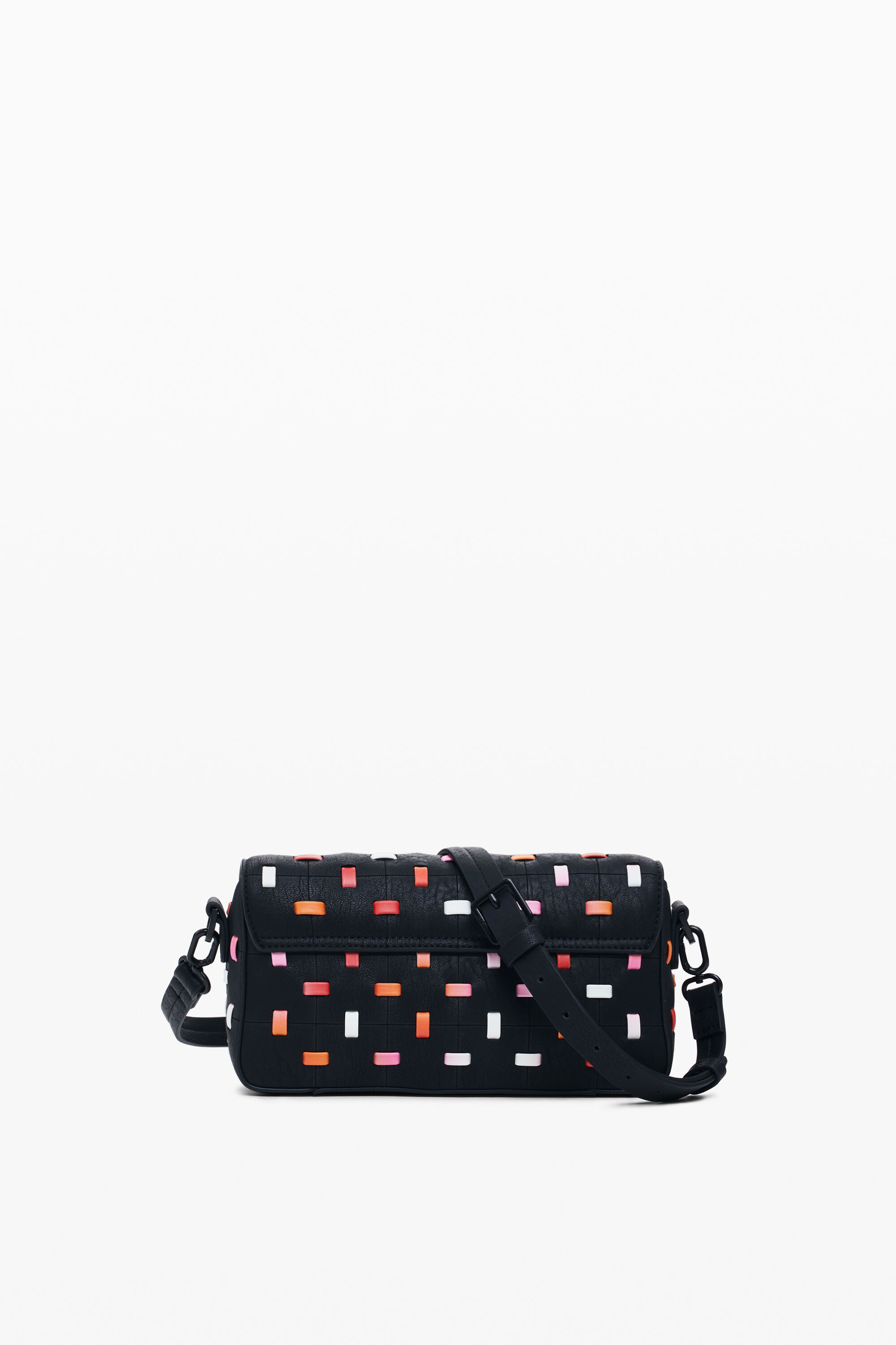 Desigual Small Perforated Bag In Black