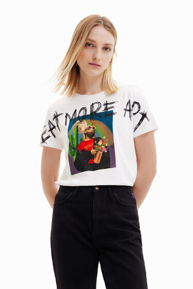 Camiseta arty "Eat More Art" | Desigual