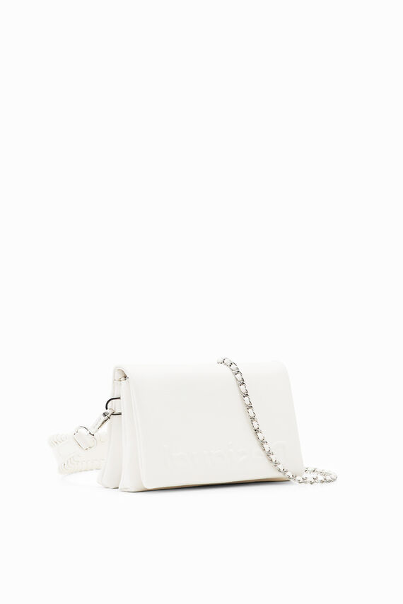 Mini sac à bandoulière demi-logo