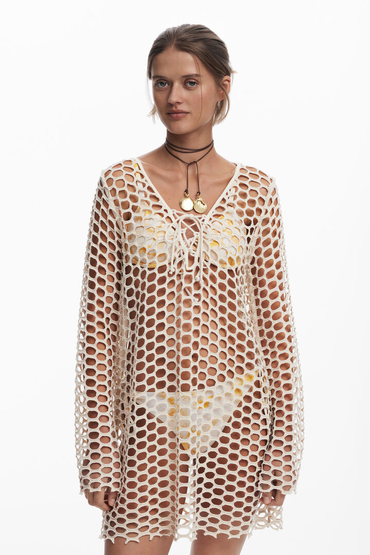 Crochet beach dress | Desigual