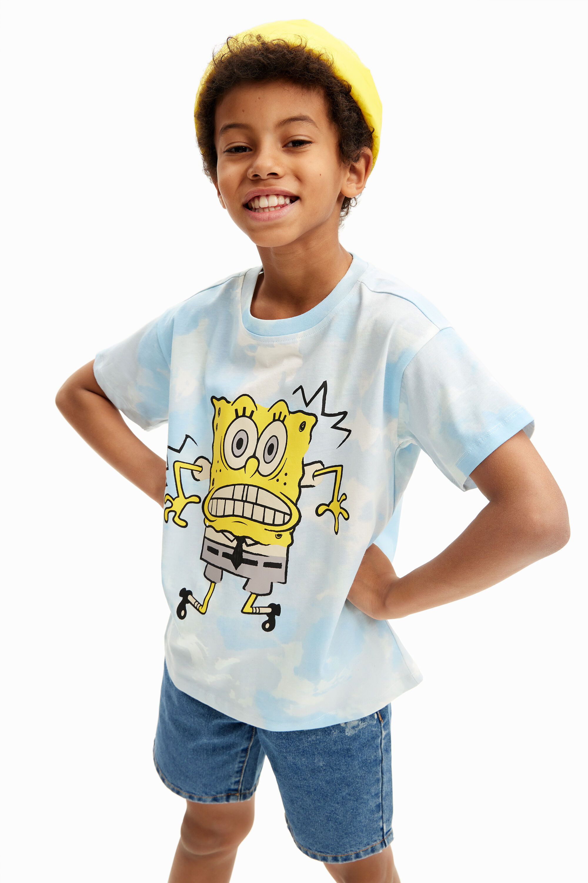 Tie-dye SpongeBob T-shirt - BLUE - 5/6