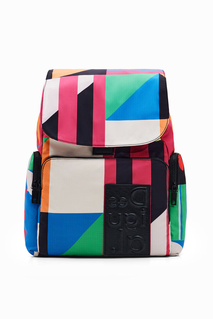 Large geometric backpack | Desigual