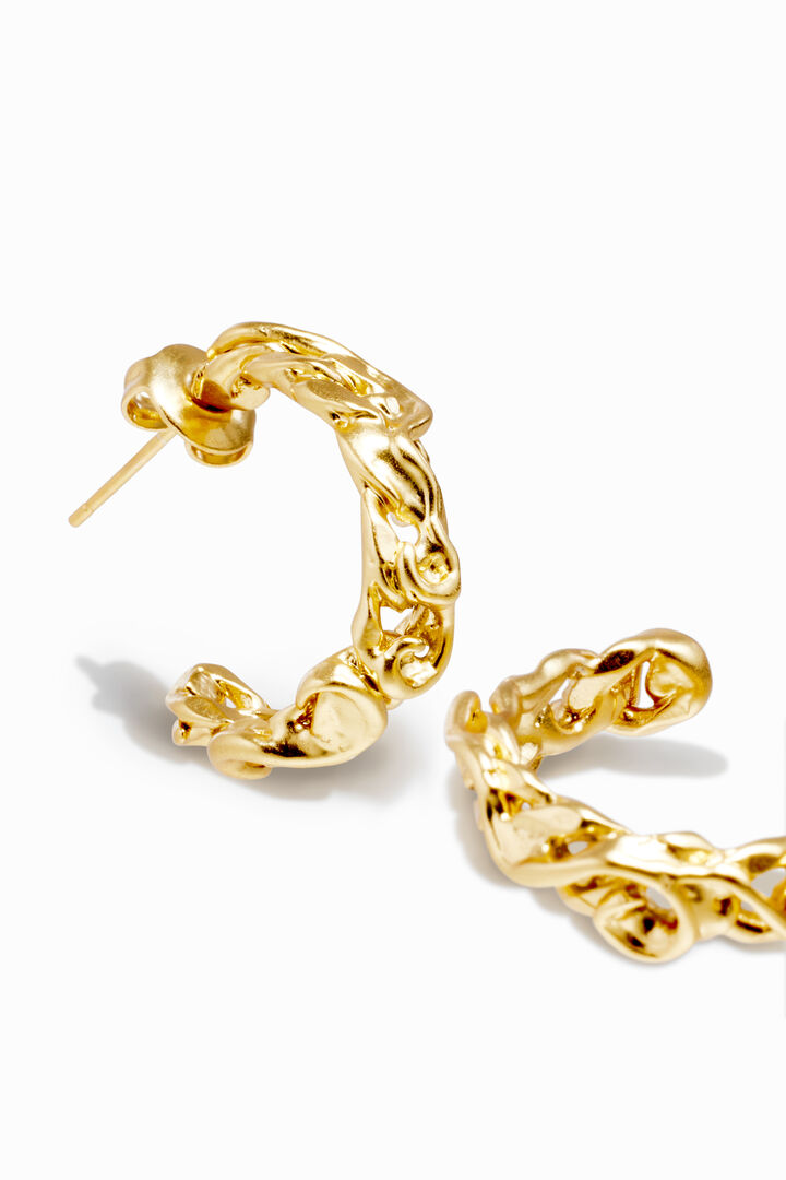 Boucles d'oreilles anneau plaqué or Zalio | Desigual