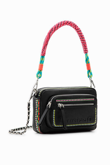 Small embroidered crossbody bag | Desigual