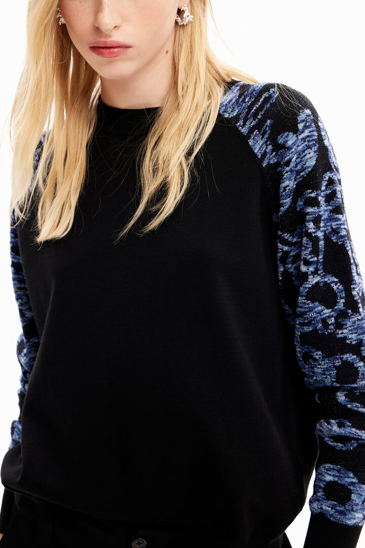 Floral print sleeve pullover | Desigual