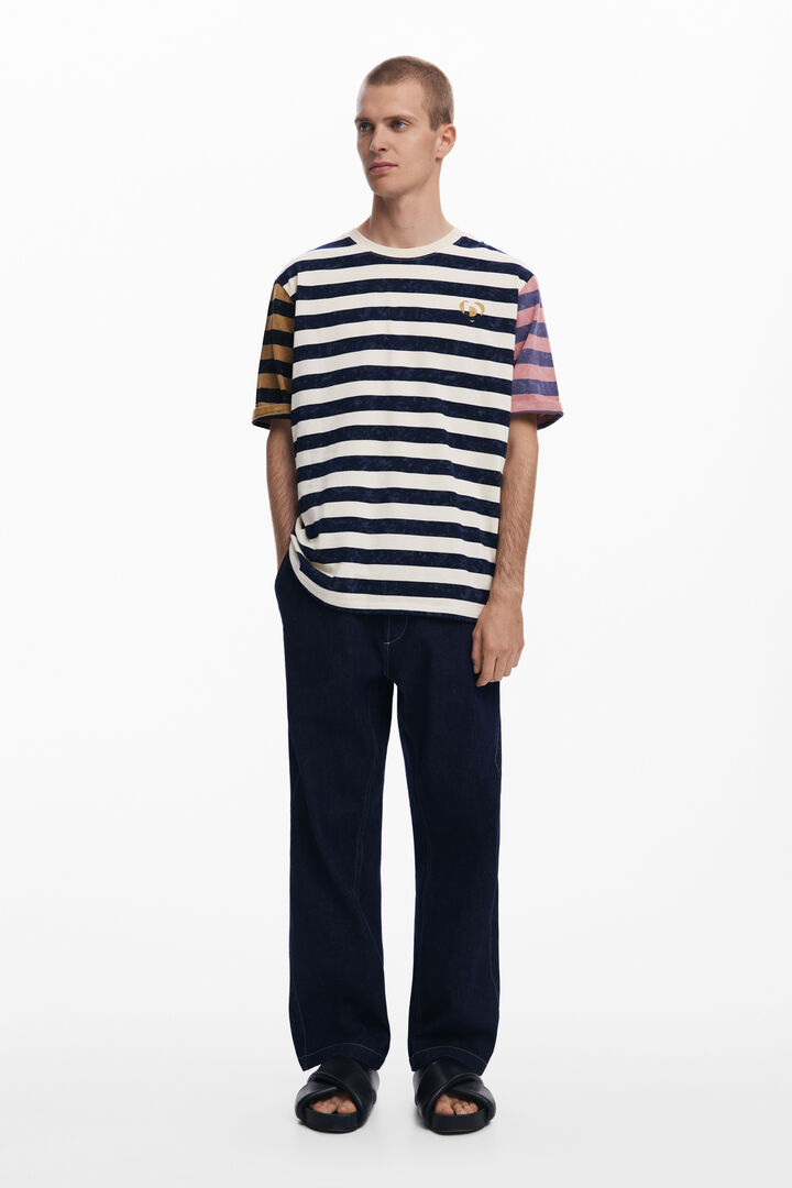 Striped T-shirt with logo | Desigual