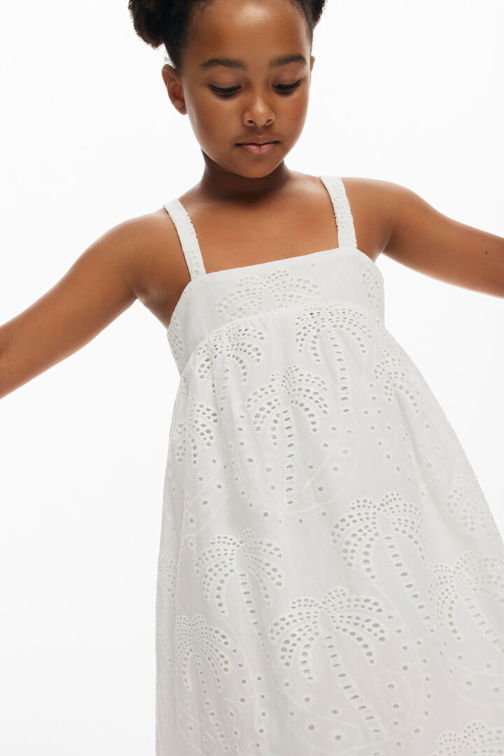 Short perforated dress | Desigual
