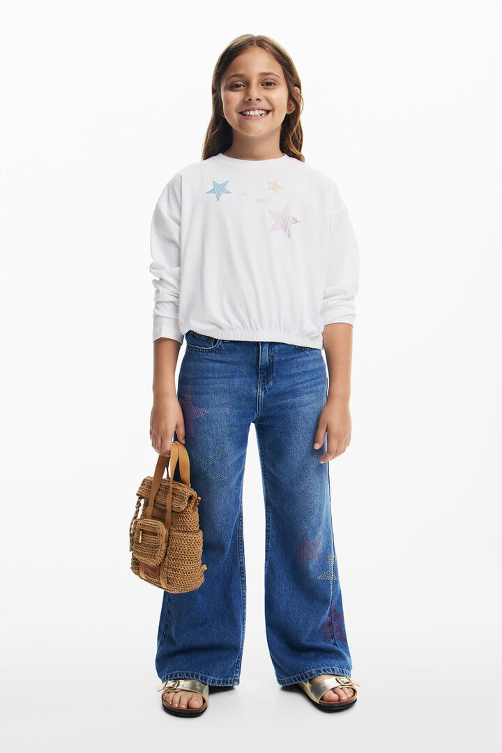 Camiseta estrellas strass | Desigual