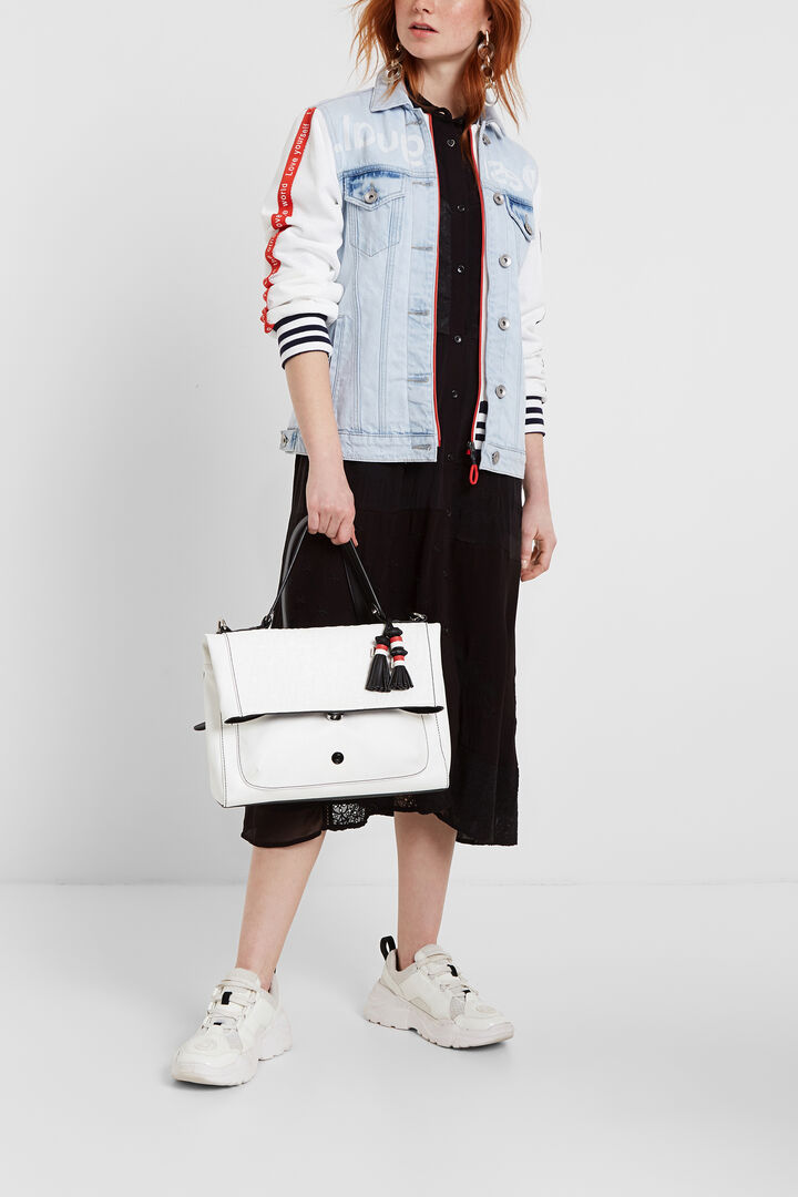 Sac carré blanc en simili cuir | Desigual