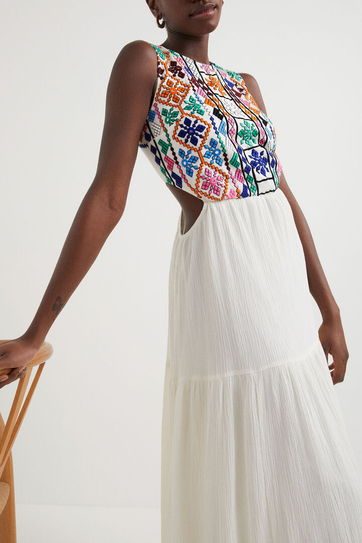 Oldalt kivágott maxi ruha | Desigual