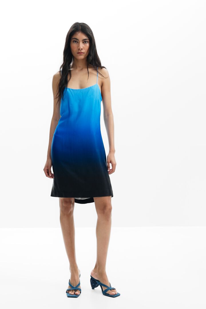 Gradient spaghetti strap short dress | Desigual