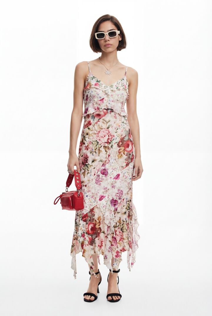 Vestido largo flores