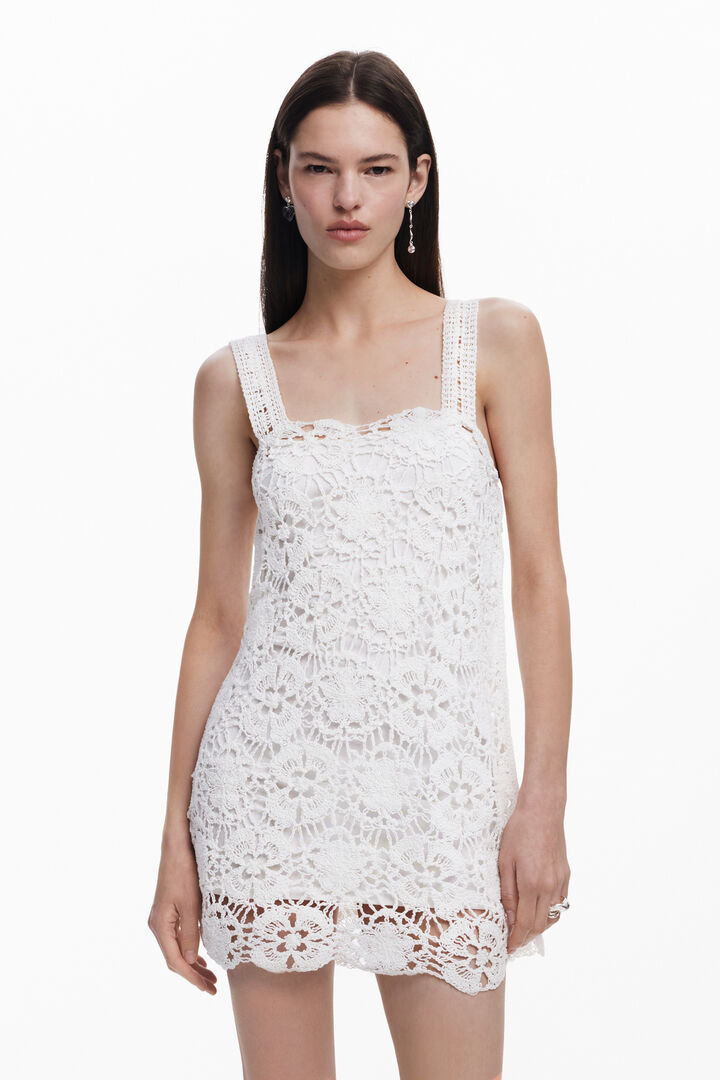 Crochet mini dress | Desigual