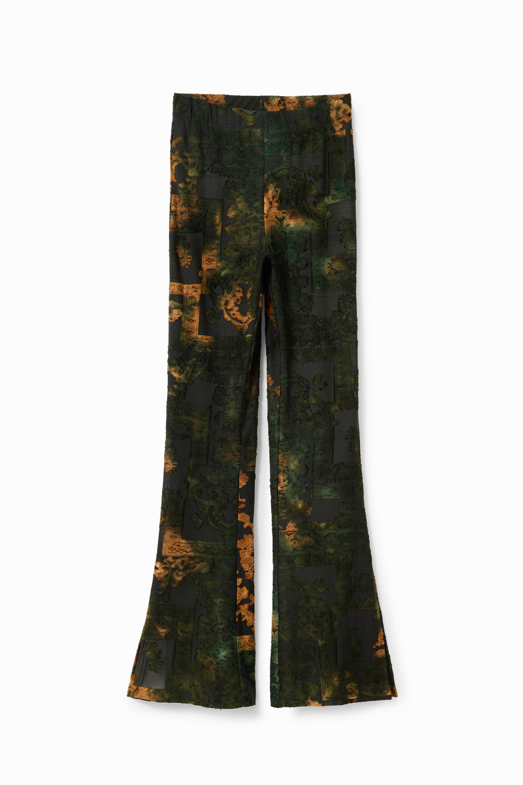 Desigual, Hose Flare Ausbrennertextur, Schwarz, M