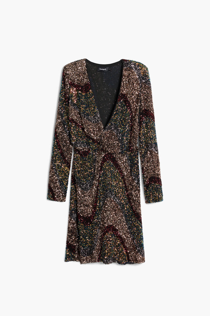 Sequin short dress | Desigual