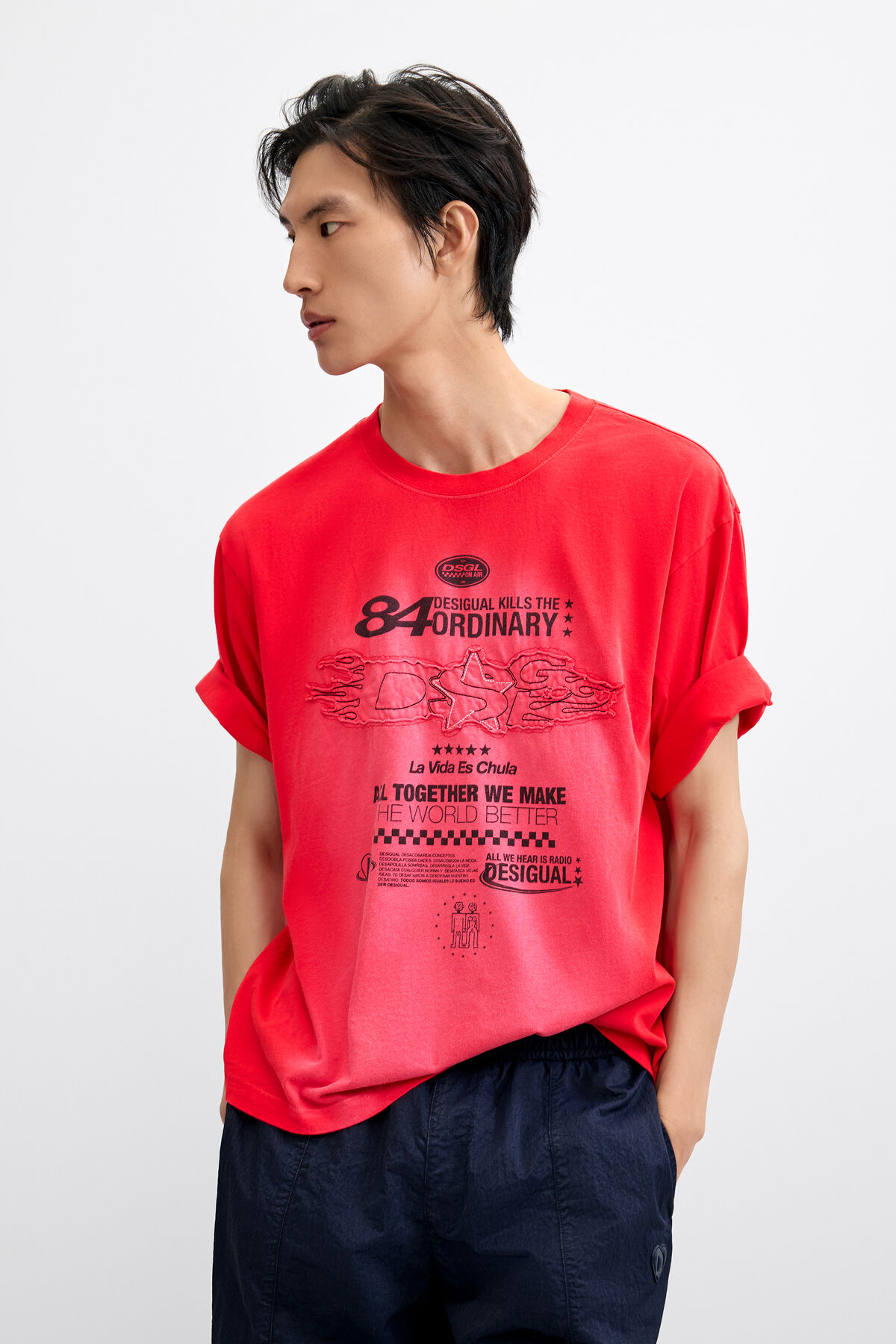 グラデーションプリントTシャツ メンズ I com