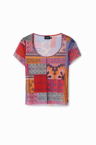 Koszulka w patchworkowy geometryczny wzór | Desigual