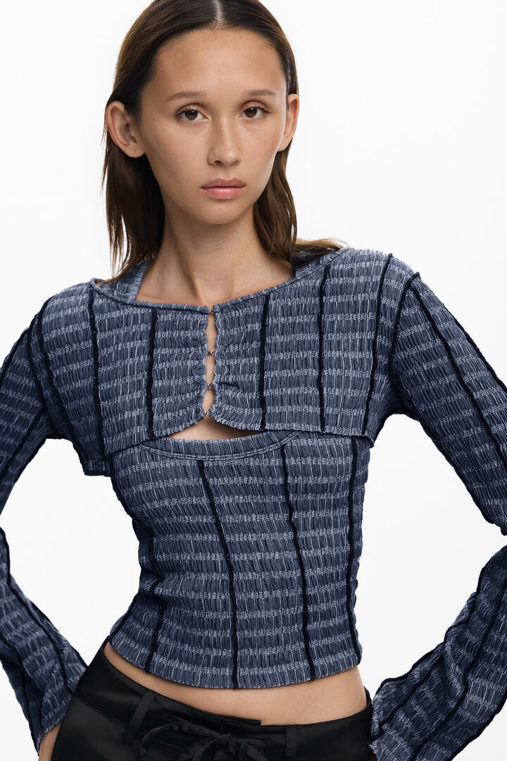 Camiseta textura desmontable | Desigual