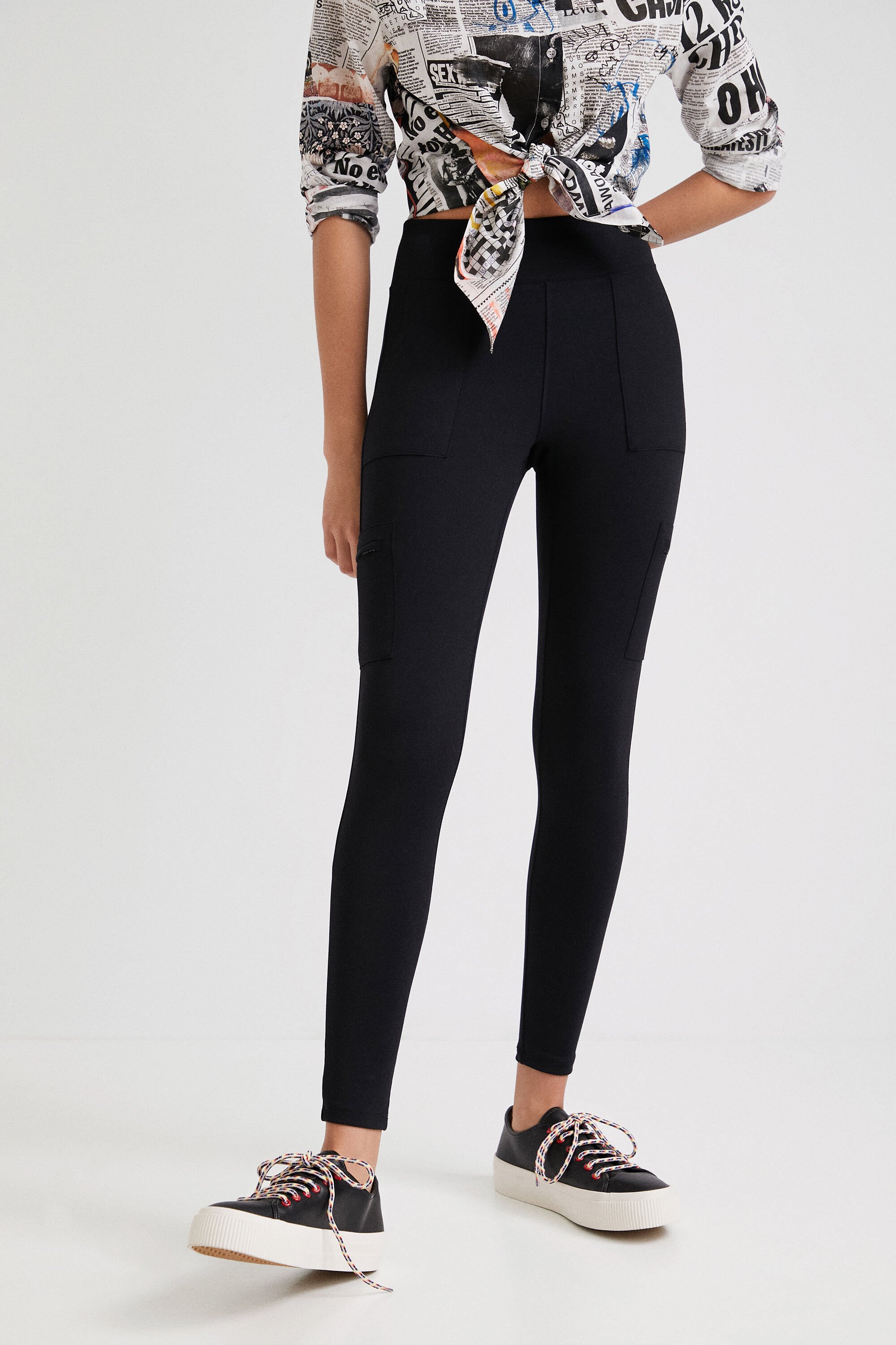 Slim leggings military Desigual