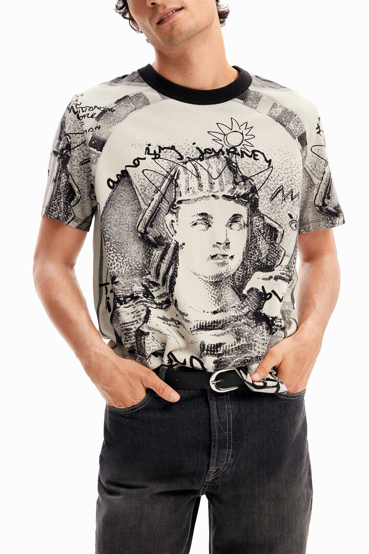 Camiseta esfinge contraste | Desigual