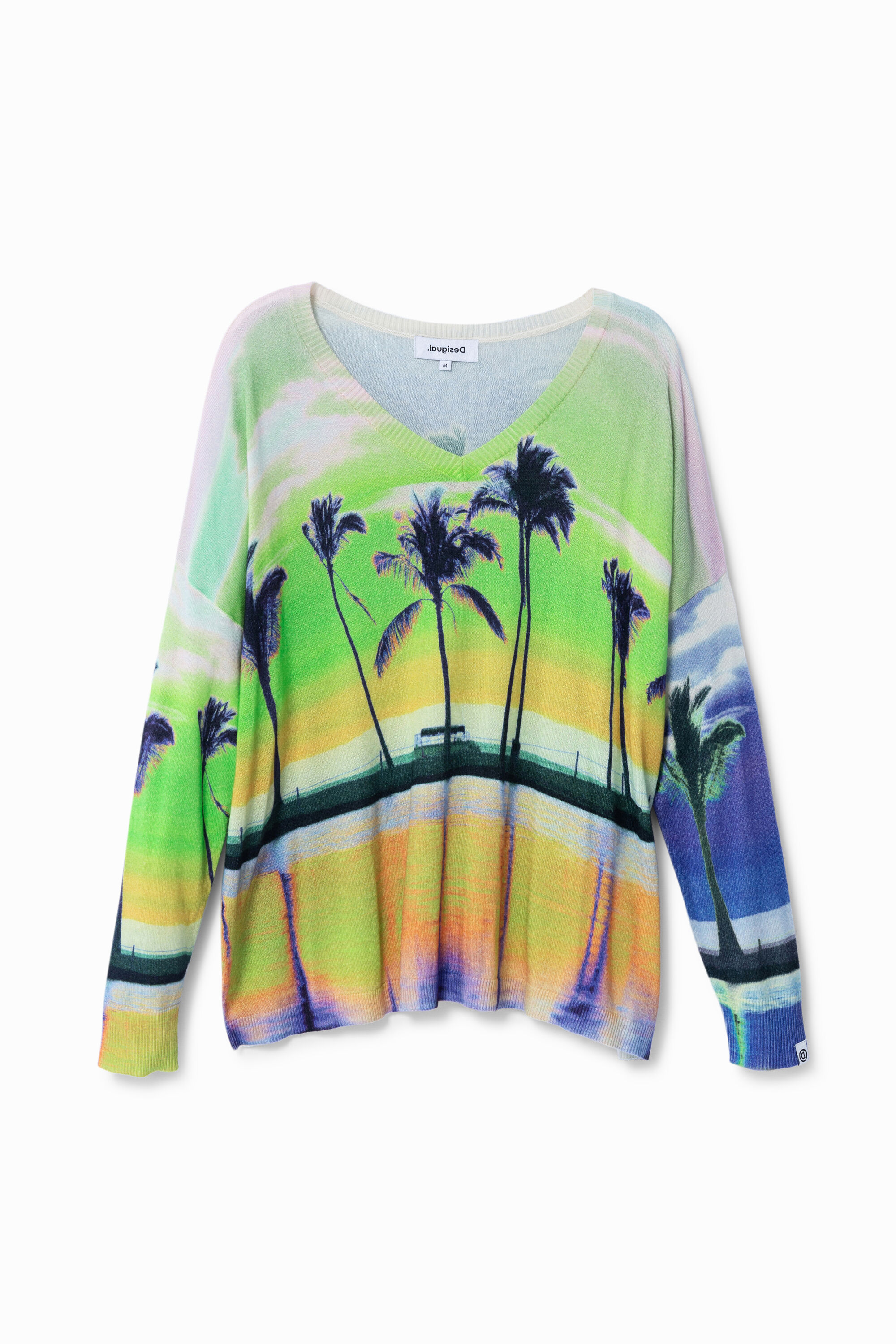 Maglia fine stampa hawaiana Desigual