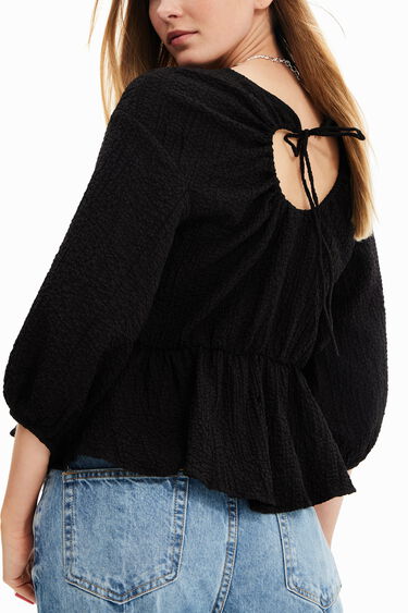 Blusa cut-out textura | Desigual