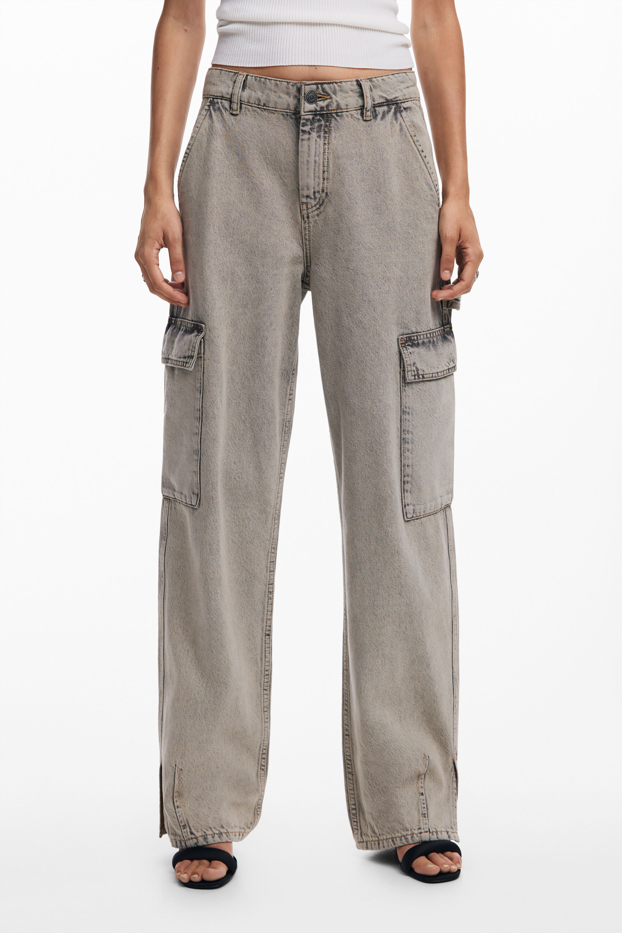 Pantalon vaquero cargo de mujer I Desigual