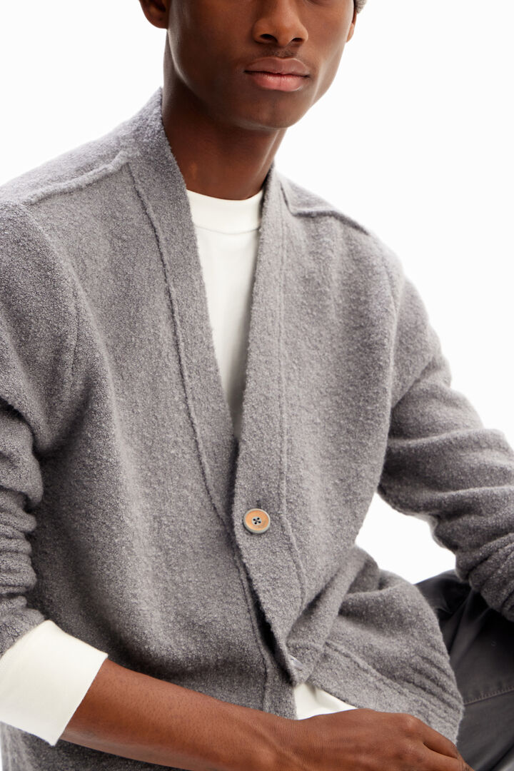 Plain textured cardigan | Desigual